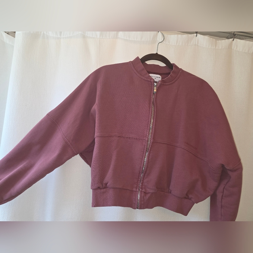 Women's Burgundy Bomber Jacket